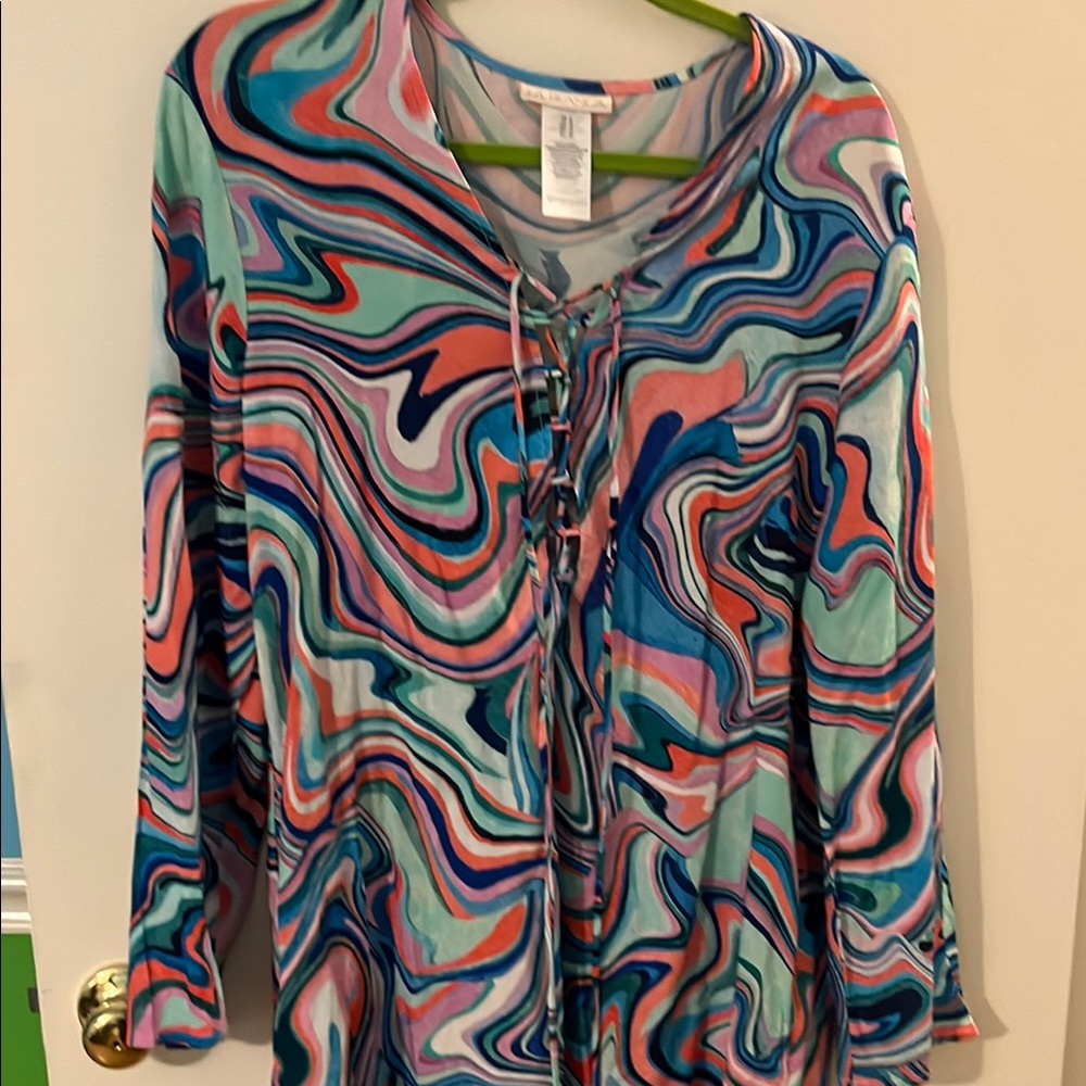 NWT La Blanca  multi color cover-up Large